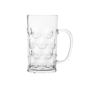 YöL Jumbo Beer Glass Re-usable Plastic 1L Stein Tankard Cider Glass Garden Party 